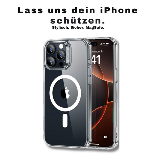 MagSafe-kompatible, transparente Hülle mit kabelloser Ladefunktion für iPhone 11 12 13 14 15 16