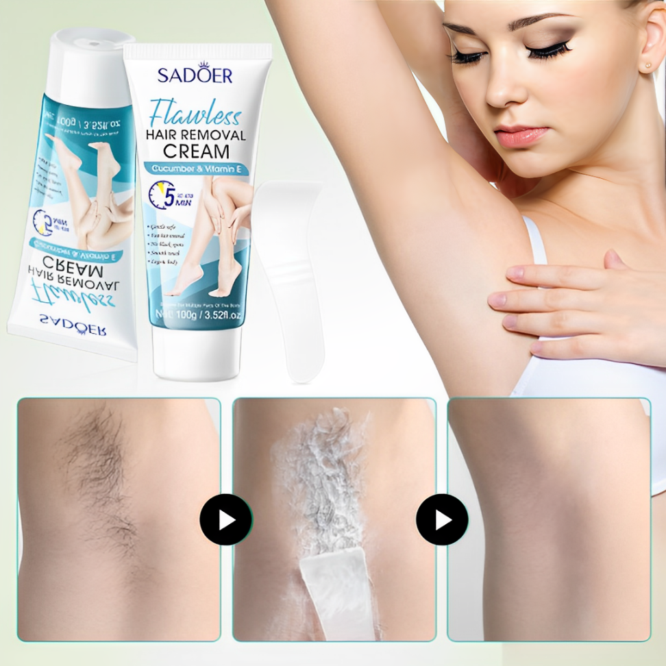 SilkEase 🌸 Makellose Haut leicht gemacht – Sanfte Enthaarungscreme 👙 Ihre Beauty-Geheimwaffe für die Bikinisaison!