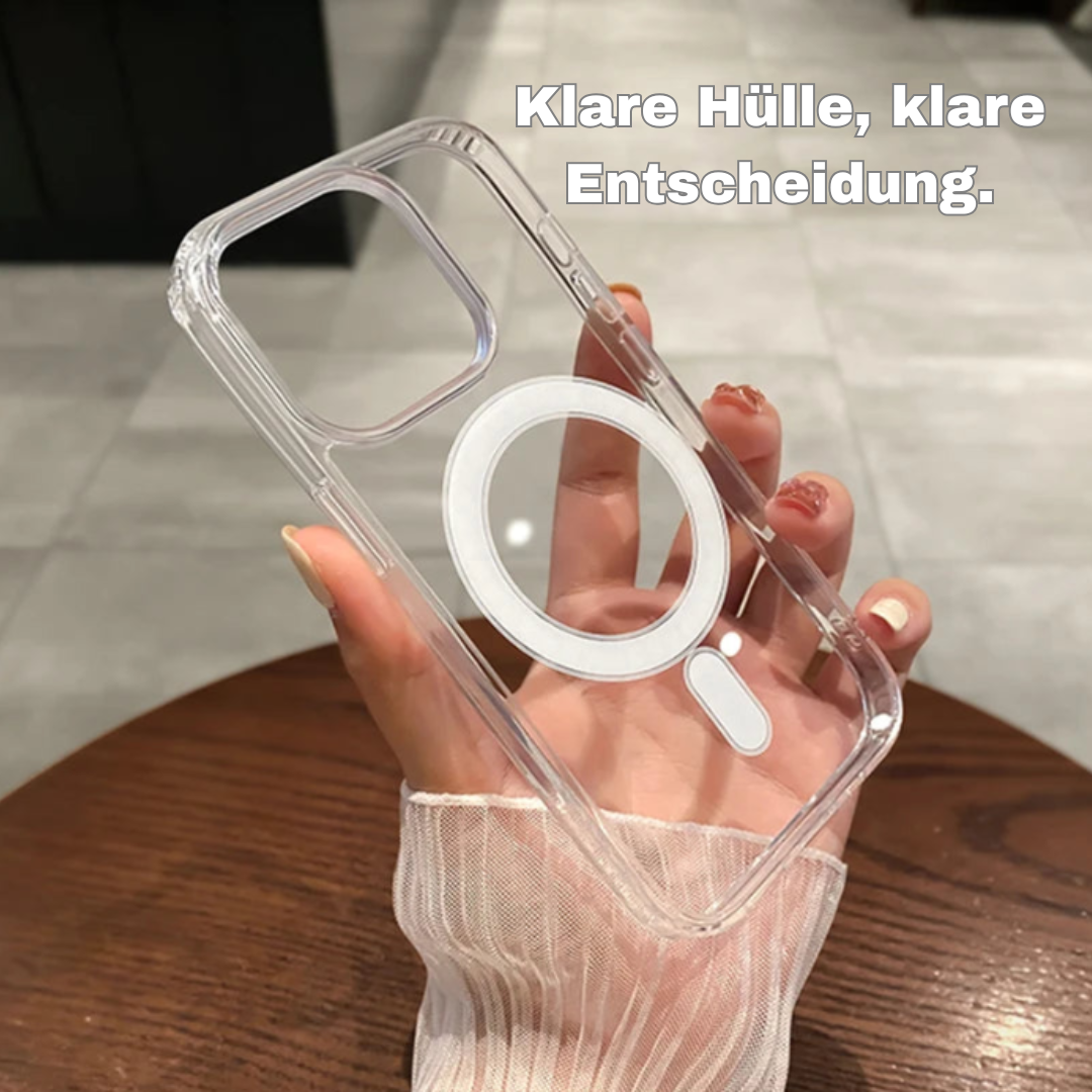 MagSafe-kompatible, transparente Hülle mit kabelloser Ladefunktion für iPhone 11 12 13 14 15 16