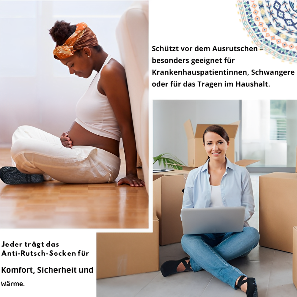 Rutschfeste Yoga- und Pilates-Socken für Damen