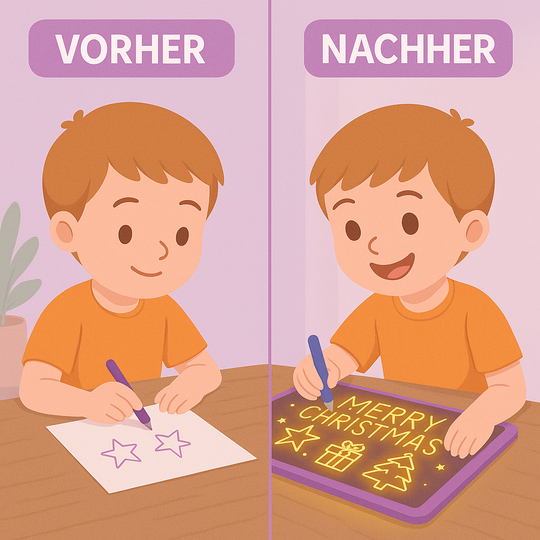 🎨 Magische LED-Maltafel– Malen, Leuchten und Staunen mit 7 Farben
