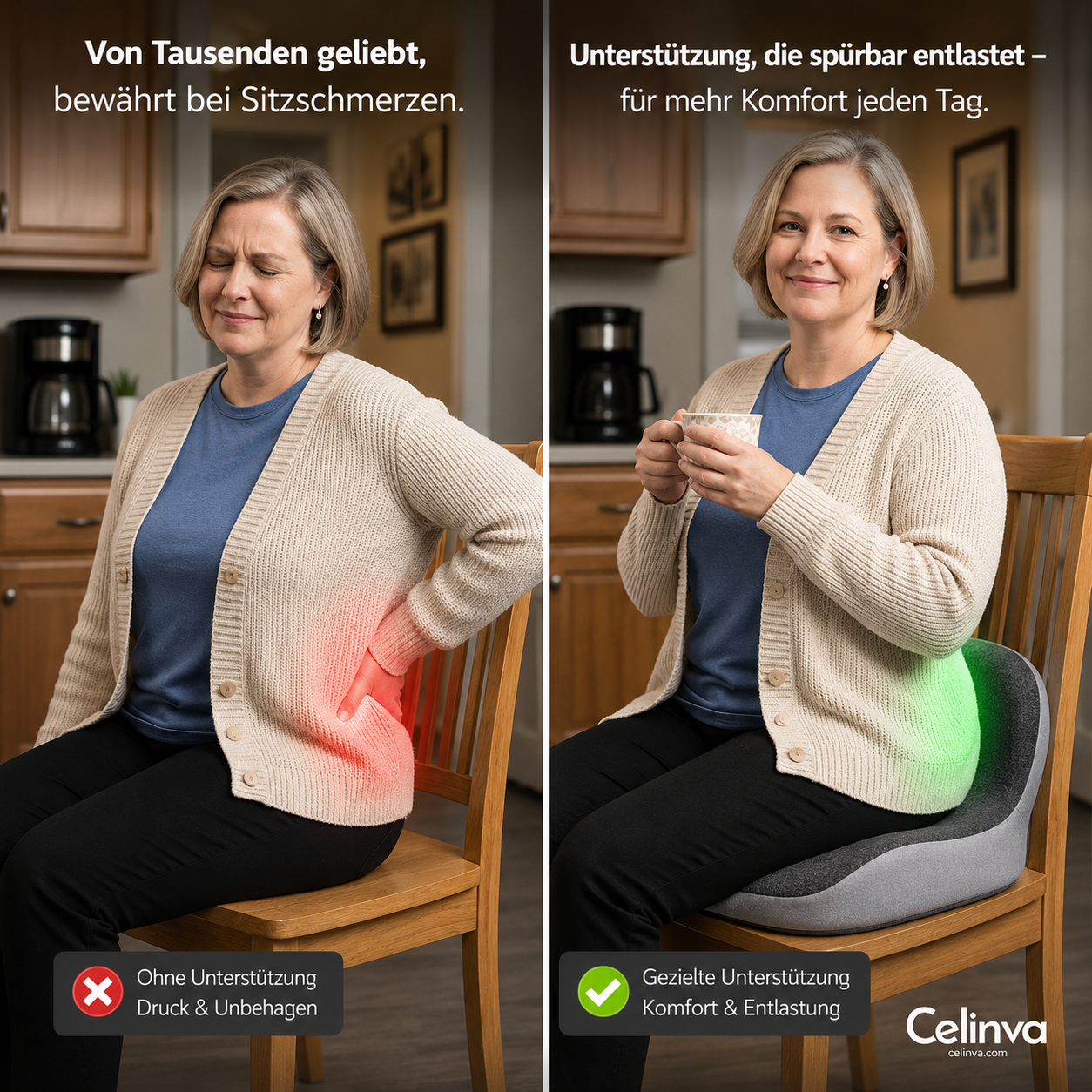 Celinva Ergonomischer Sitzkomfort