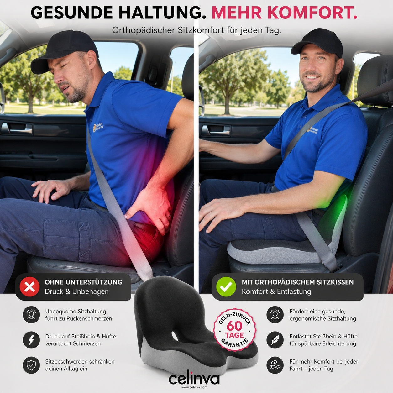 Celinva Ergonomischer Sitzkomfort