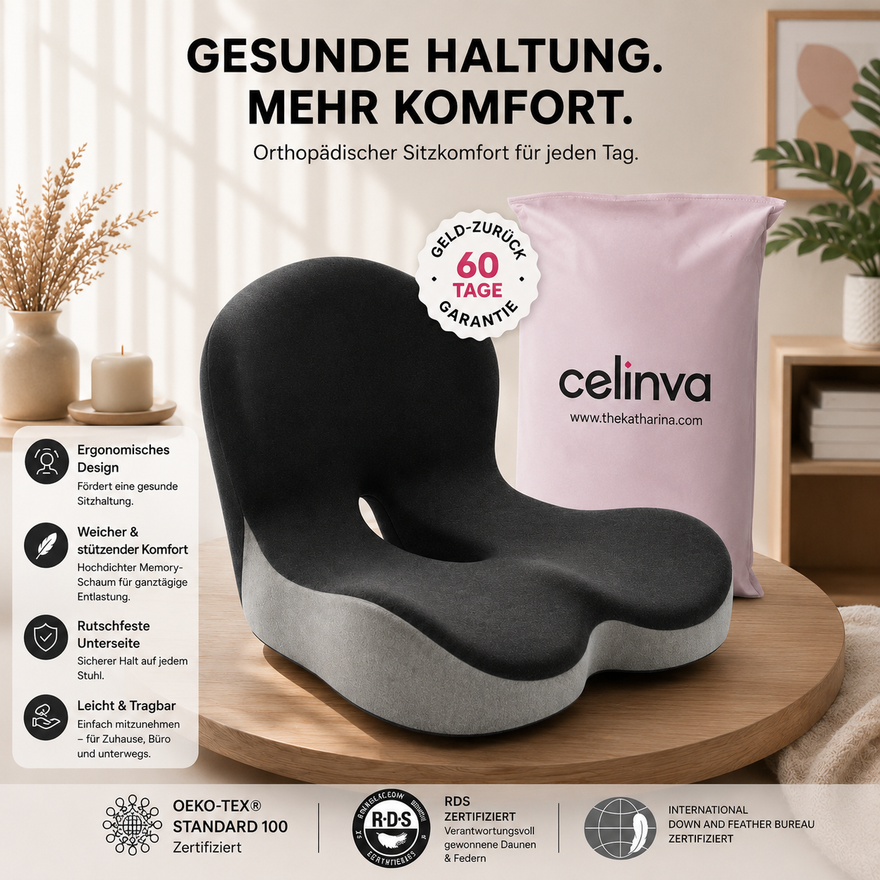 Celinva Ergonomischer Sitzkomfort