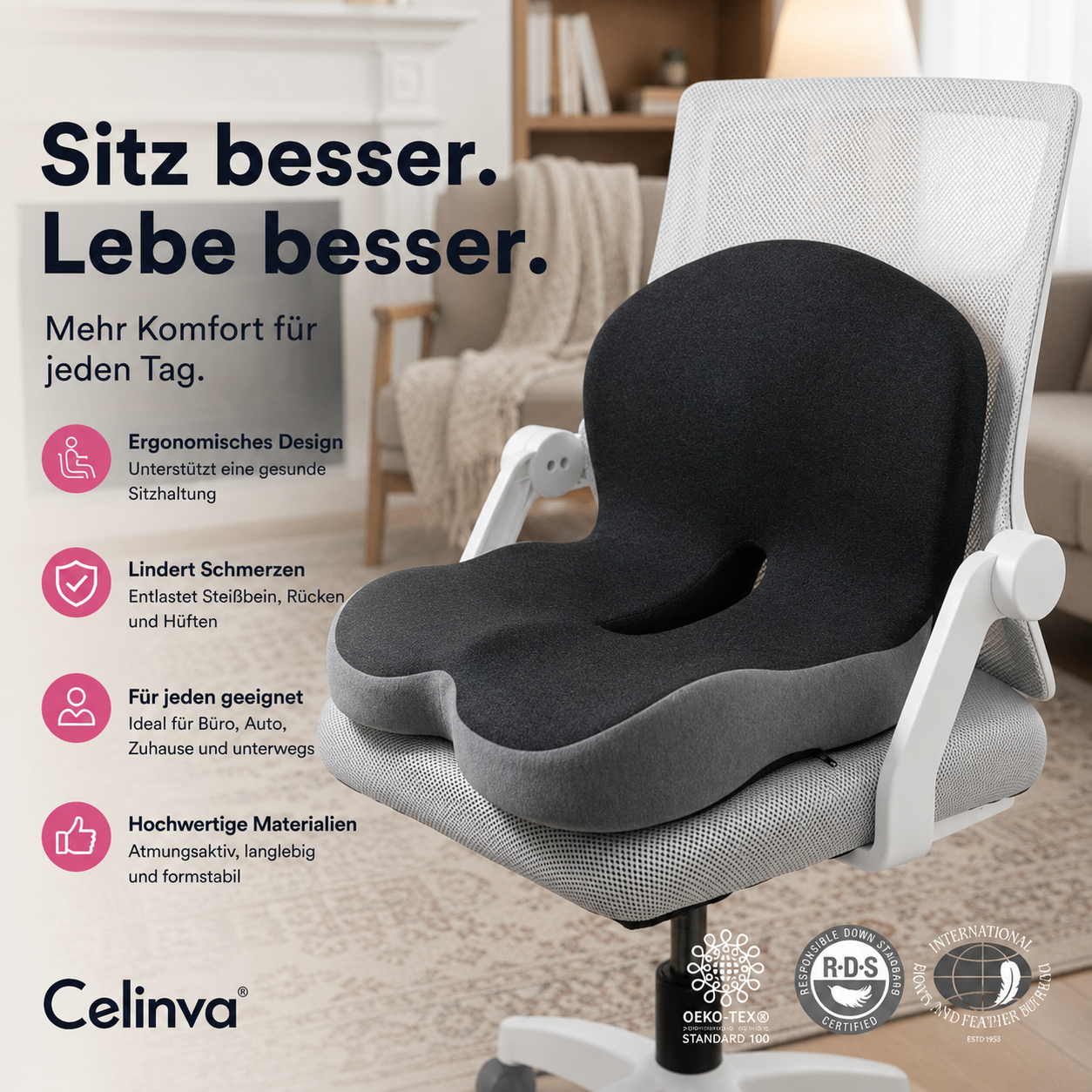 Celinva Ergonomischer Sitzkomfort