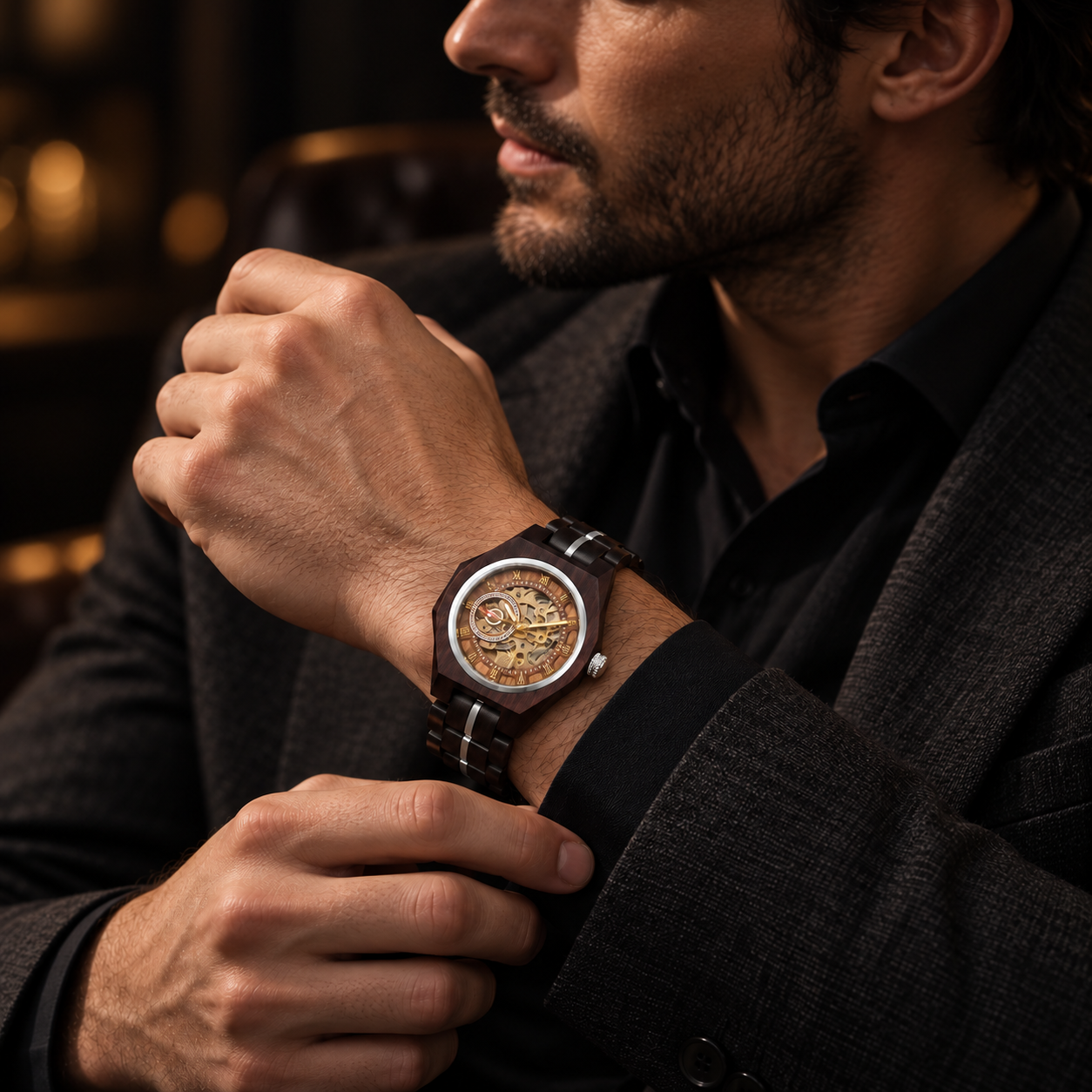 Kuro Classic — Wooden Automatic Watch