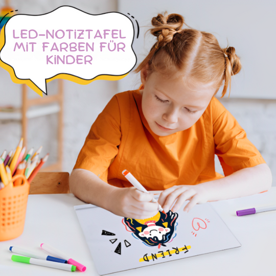 🎨 Magische LED-Maltafel– Malen, Leuchten und Staunen mit 7 Farben