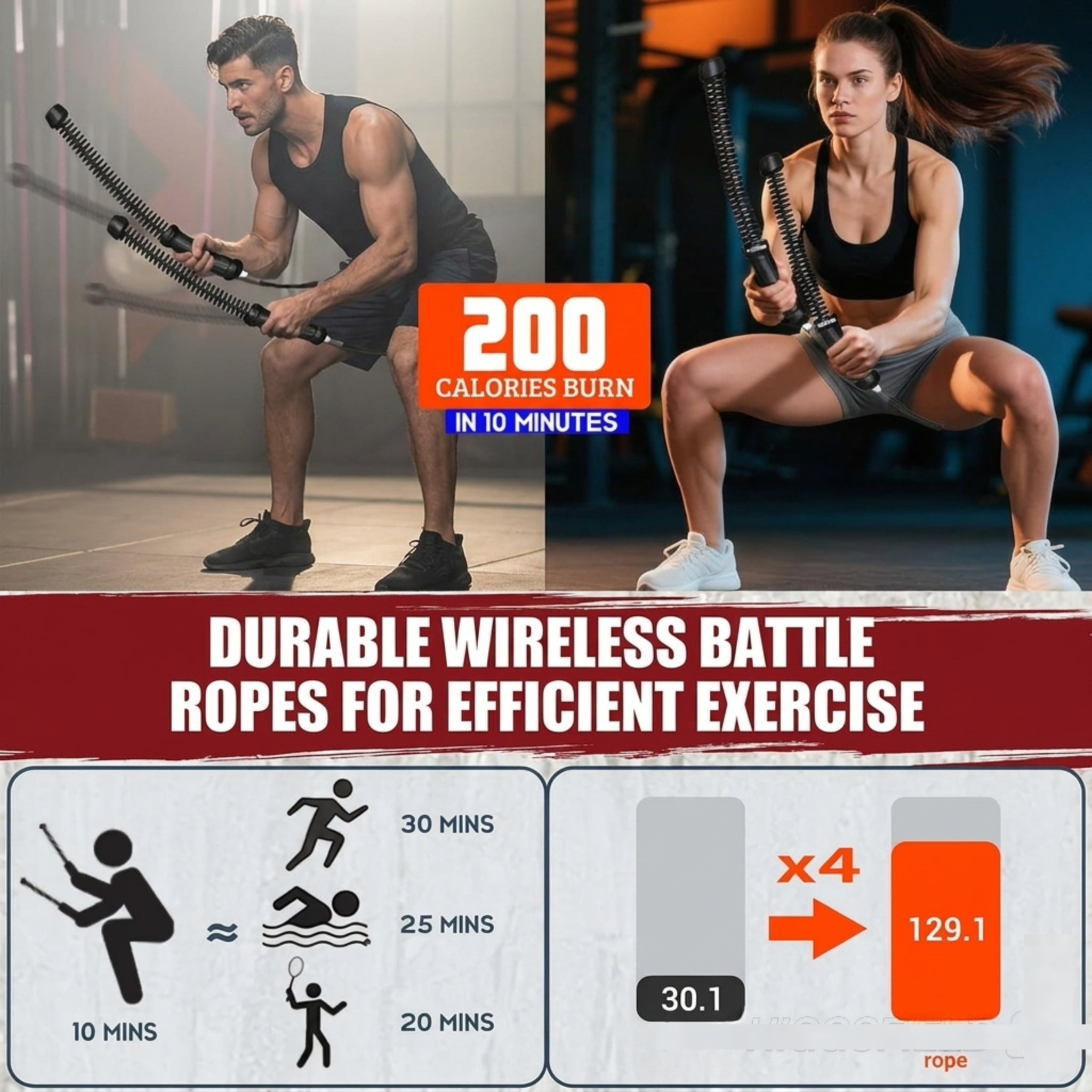 Gymshark Cordless Battle Ropes