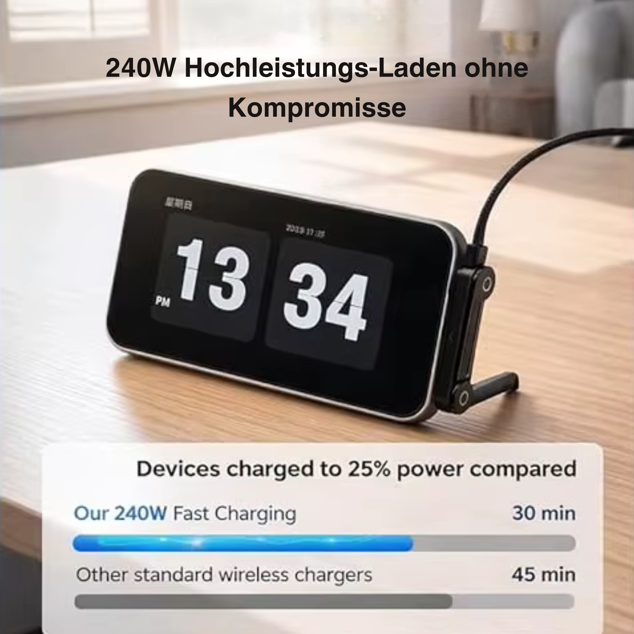 Smartphone-Halterung mit 240 W Schnellladefunktion