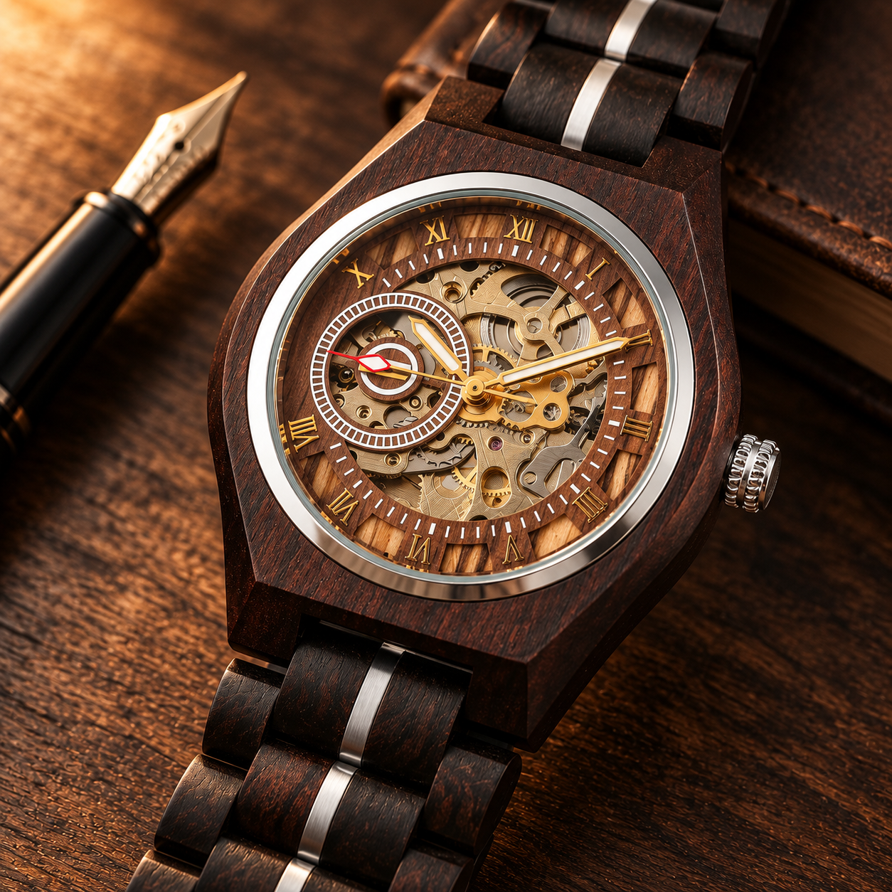 Kuro Classic — Wooden Automatic Watch