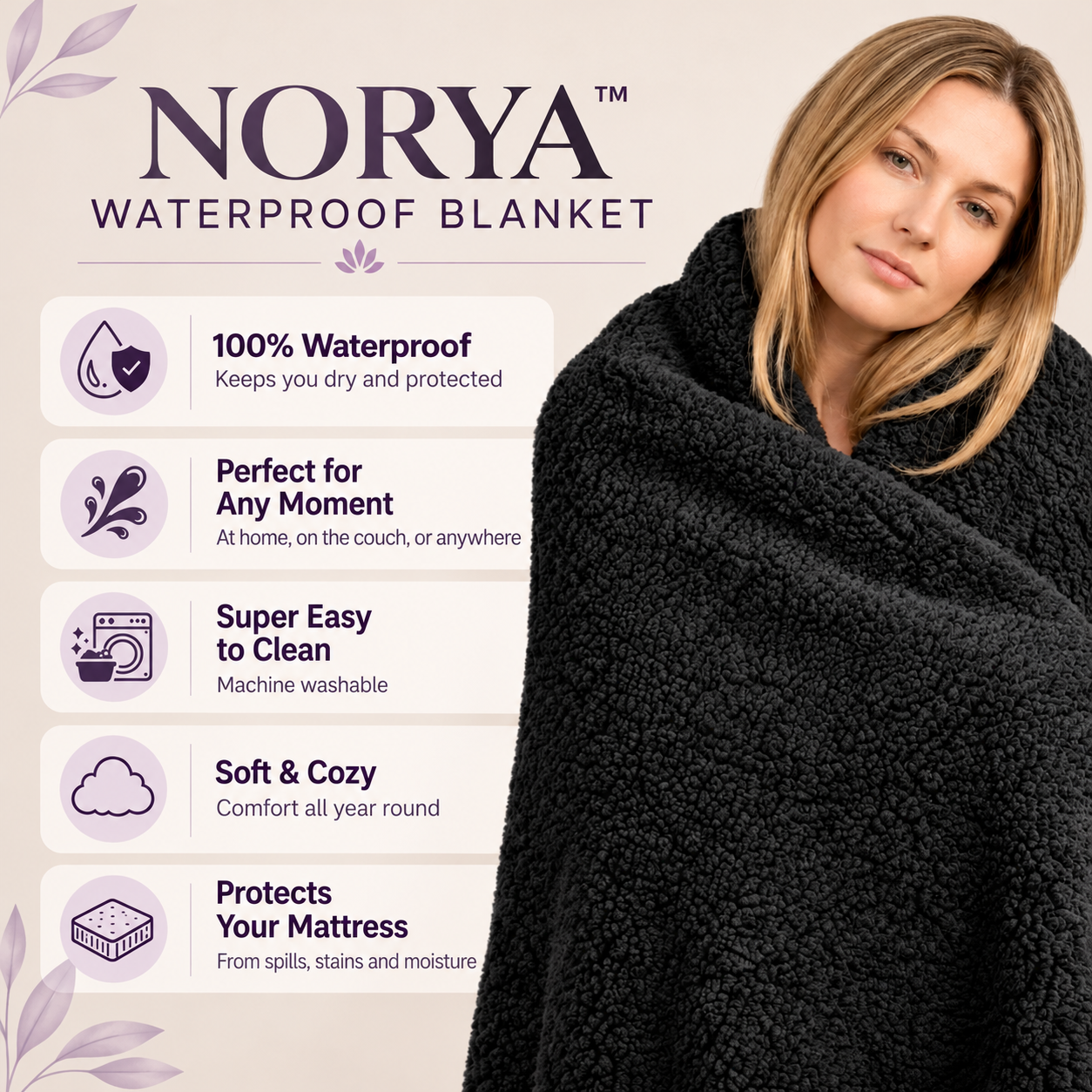NORYA™ Luxury Waterproof Love Blanket