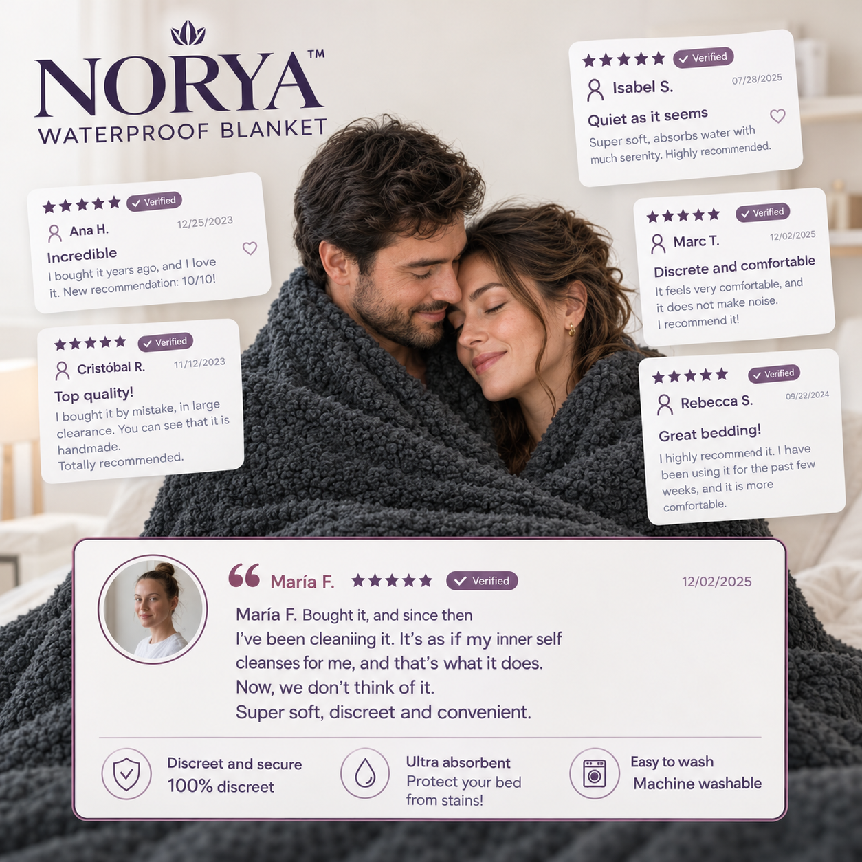 NORYA™ Luxury Waterproof Love Blanket