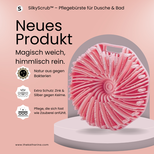 SilkyScrub™ – Dein Pflegebürste für Dusche & Bad