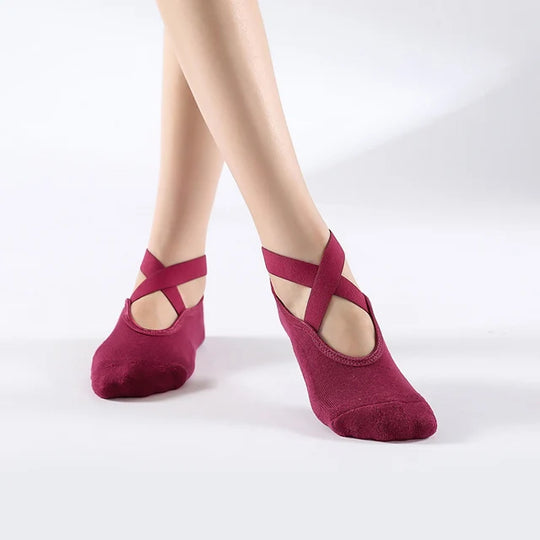 Rutschfeste Yoga- und Pilates-Socken für Damen