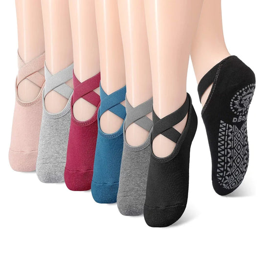 Rutschfeste Yoga- und Pilates-Socken für Damen