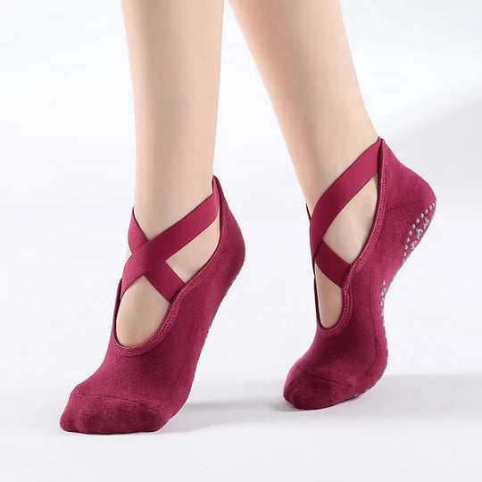 Rutschfeste Yoga- und Pilates-Socken für Damen