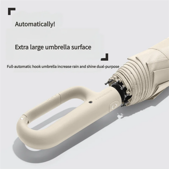20 Bones Windproof Strong 105CM Reinforced Automatic Folding Umbrella for Men, Large Buckle Handle Wind and Water Resistant
