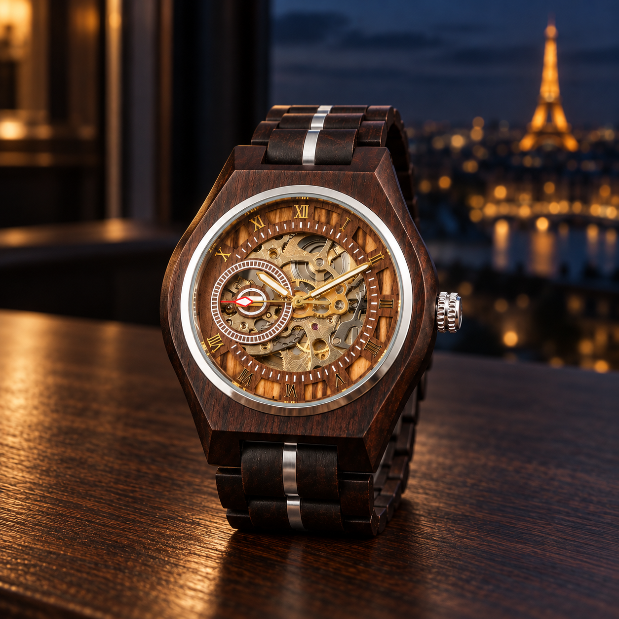 Kuro Classic — Wooden Automatic Watch