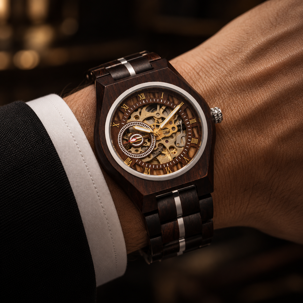 Kuro Classic — Wooden Automatic Watch
