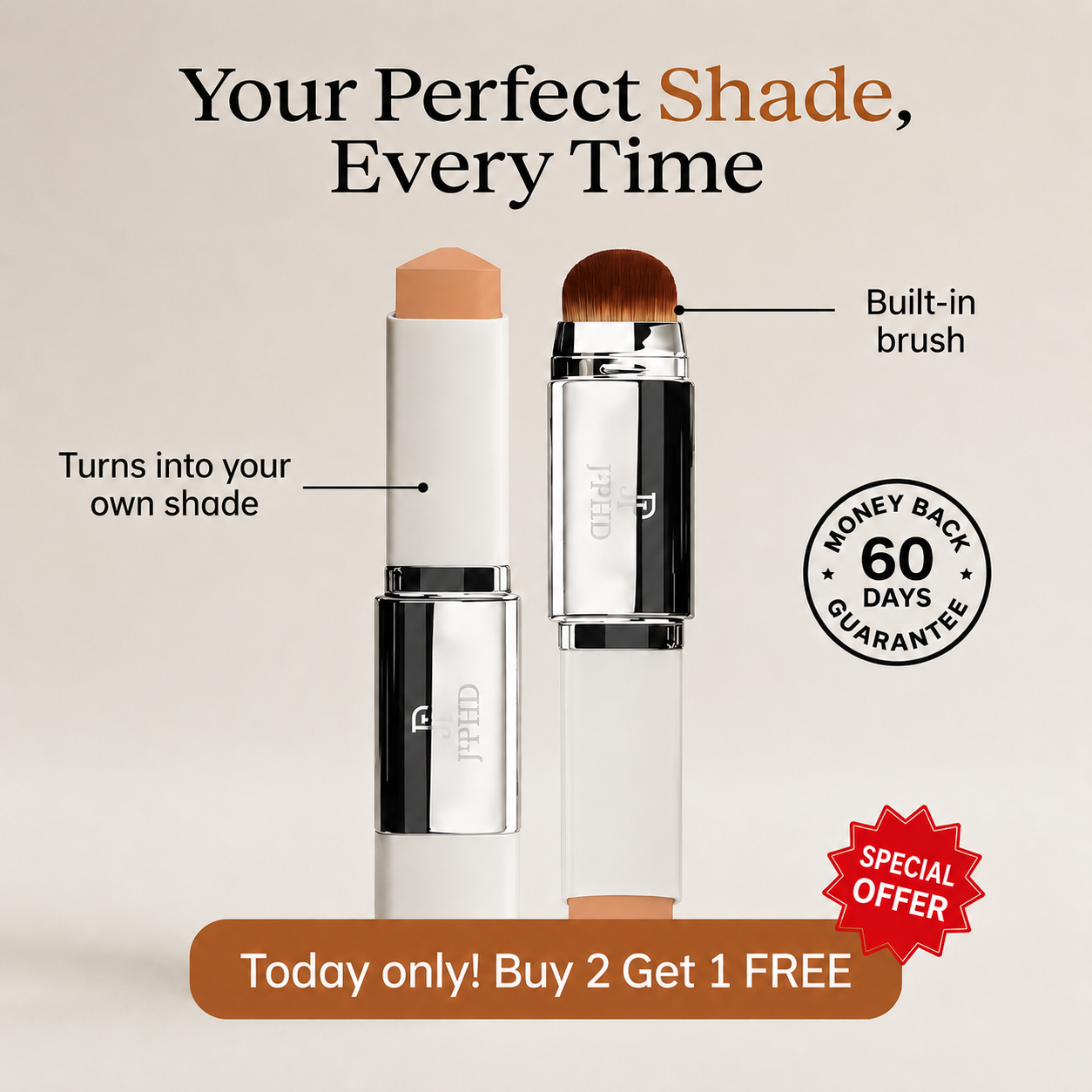 J-HDP® Color-Changing Foundation Stick ·