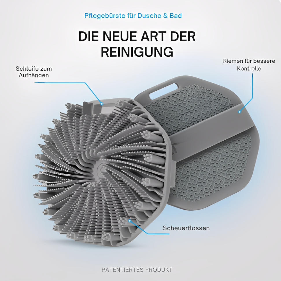 SilkyScrub™ – Dein Pflegebürste für Dusche & Bad