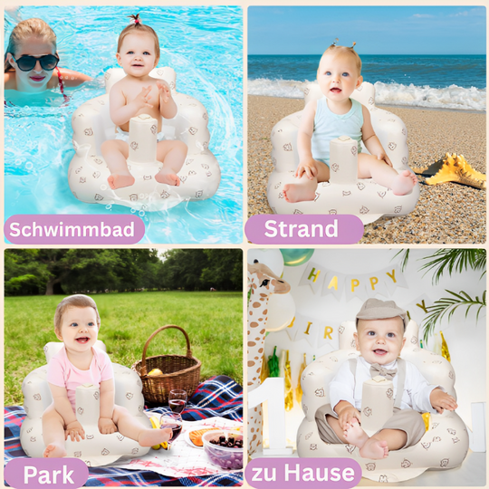 Das Baby-Luftsitzchen – für kleine Entdecker von 3 bis 36 Monaten.